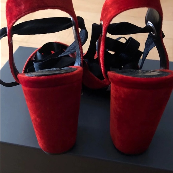 TopshopRoyal Glitter Lace-Up Sandals, US 5.5 - Picture 3 of 8